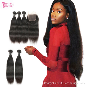 Bundles With Lace Frontals Closure,HD Transparent Swiss Lace Cuticle Aligned Frontal And Closures